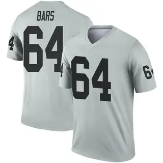 Las Vegas Raiders Men's Alex Bars Legend Inverted Silver Jersey