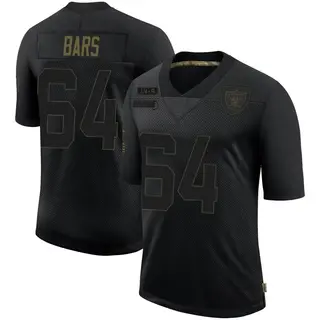 Las Vegas Raiders Men's Alex Bars Limited 2020 Salute To Service Jersey - Black