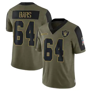 Las Vegas Raiders Men's Alex Bars Limited 2021 Salute To Service Jersey - Olive