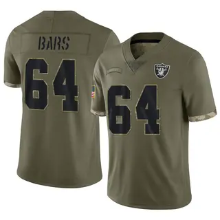 Las Vegas Raiders Men's Alex Bars Limited 2022 Salute To Service Jersey - Olive
