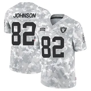 Las Vegas Raiders Men's Brandon Johnson Limited 2024 Salute to Service Jersey - Arctic Camo