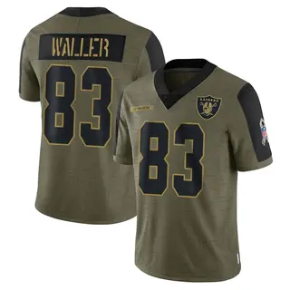 Las Vegas Raiders Men's Darren Waller Limited 2021 Salute To Service Jersey - Olive