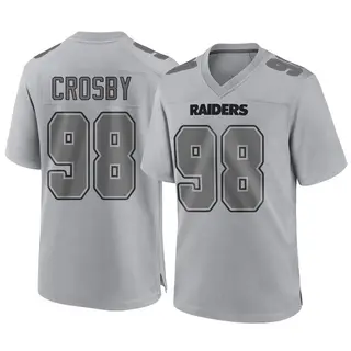 Las Vegas Raiders Men's Maxx Crosby Game Atmosphere Fashion Jersey - Gray