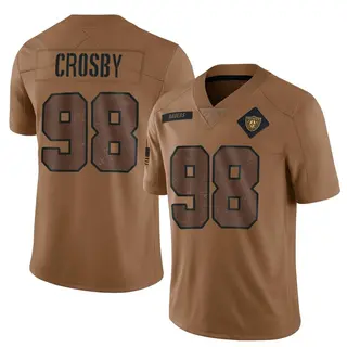 Las Vegas Raiders Men's Maxx Crosby Limited 2023 Salute To Service Jersey - Brown