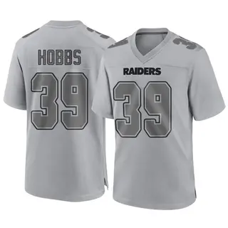 Las Vegas Raiders Men's Nate Hobbs Game Atmosphere Fashion Jersey - Gray