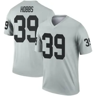 Las Vegas Raiders Men's Nate Hobbs Legend Inverted Silver Jersey