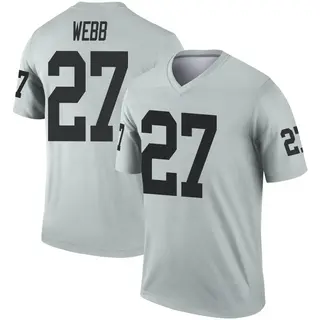 Las Vegas Raiders Men's Sam Webb Legend Inverted Silver Jersey