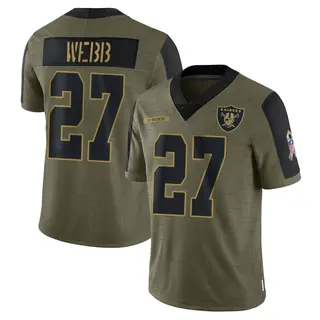 Las Vegas Raiders Men's Sam Webb Limited 2021 Salute To Service Jersey - Olive