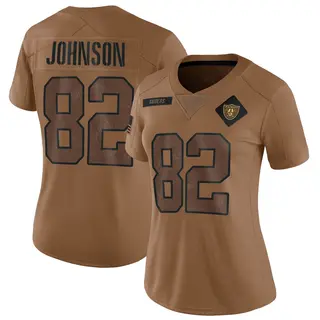 Las Vegas Raiders Women's Brandon Johnson Limited 2023 Salute To Service Jersey - Brown