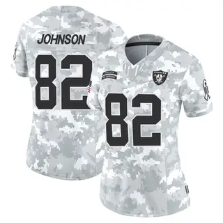 Las Vegas Raiders Women's Brandon Johnson Limited 2024 Salute to Service Jersey - Arctic Camo