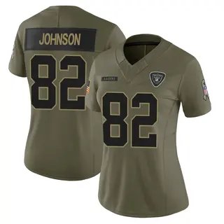 Las Vegas Raiders Women's Brandon Johnson Limited 2025 Salute to Service Jersey - Olive
