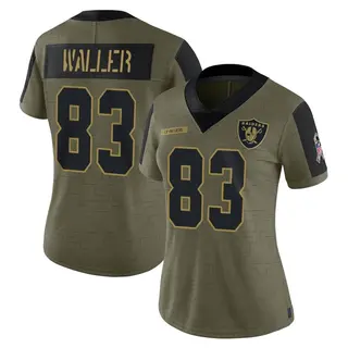Las Vegas Raiders Women's Darren Waller Limited 2021 Salute To Service Jersey - Olive