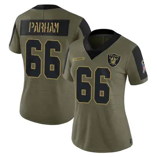 Las Vegas Raiders Women's Dylan Parham Limited 2021 Salute To Service Jersey - Olive