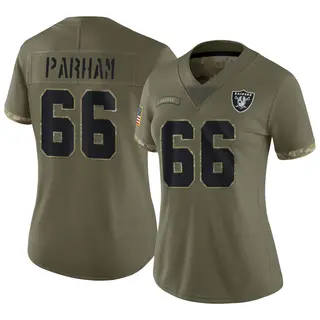 Las Vegas Raiders Women's Dylan Parham Limited 2022 Salute To Service Jersey - Olive