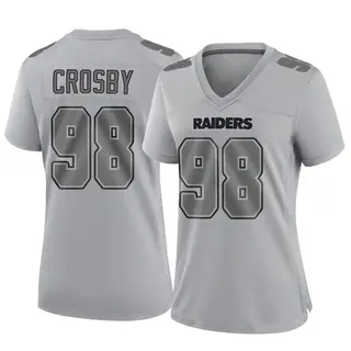 Las Vegas Raiders Women's Maxx Crosby Game Atmosphere Fashion Jersey - Gray