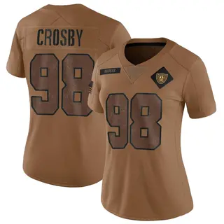 Las Vegas Raiders Women's Maxx Crosby Limited 2023 Salute To Service Jersey - Brown