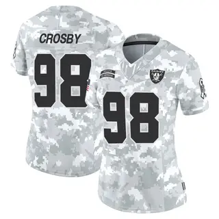 Las Vegas Raiders Women's Maxx Crosby Limited 2024 Salute to Service Jersey - Arctic Camo