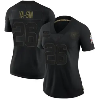 Las Vegas Raiders Women's Rock Ya-Sin Limited 2020 Salute To Service Jersey - Black