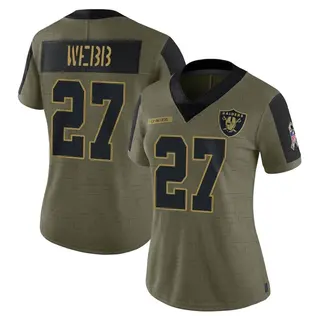 Las Vegas Raiders Women's Sam Webb Limited 2021 Salute To Service Jersey - Olive