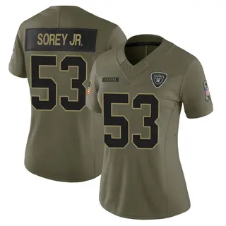 Las Vegas Raiders Women's Xavian Sorey Jr. Limited 2025 Salute to Service Jersey - Olive