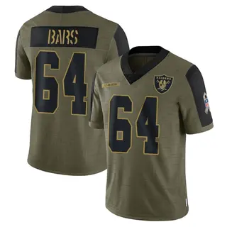 Las Vegas Raiders Youth Alex Bars Limited 2021 Salute To Service Jersey - Olive