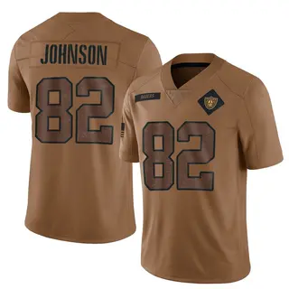 Las Vegas Raiders Youth Brandon Johnson Limited 2023 Salute To Service Jersey - Brown