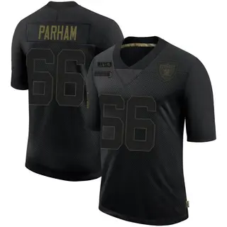 Las Vegas Raiders Youth Dylan Parham Limited 2020 Salute To Service Jersey - Black