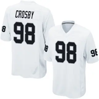 Las Vegas Raiders Youth Maxx Crosby Game Jersey - White