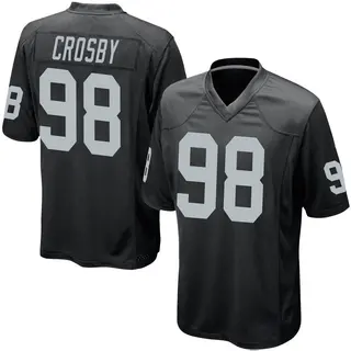Las Vegas Raiders Youth Maxx Crosby Game Team Color Jersey - Black