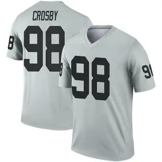 Las Vegas Raiders Youth Maxx Crosby Legend Inverted Silver Jersey
