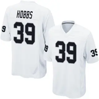Las Vegas Raiders Youth Nate Hobbs Game Jersey - White