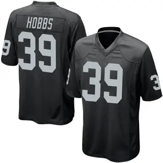 Las Vegas Raiders Youth Nate Hobbs Game Team Color Jersey - Black