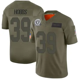 Las Vegas Raiders Youth Nate Hobbs Limited 2019 Salute to Service Jersey - Camo