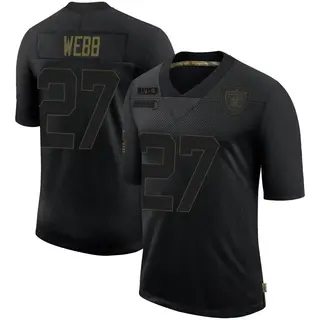 Las Vegas Raiders Youth Sam Webb Limited 2020 Salute To Service Jersey - Black
