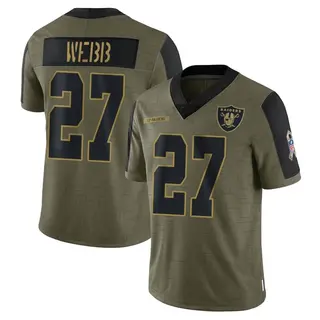 Las Vegas Raiders Youth Sam Webb Limited 2021 Salute To Service Jersey - Olive